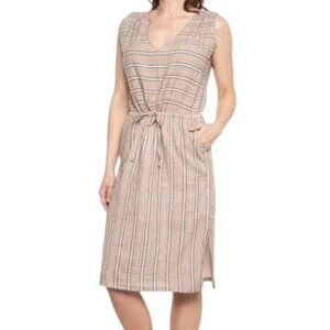 Prana Ecotropics Sleeveless Organic Cotton Dress - Copper Stripe - M